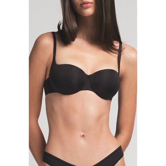 🆕SKIMS Ultimate Push-Up Balconette Underwire Bra 34DD Black - Picture 2 of 7